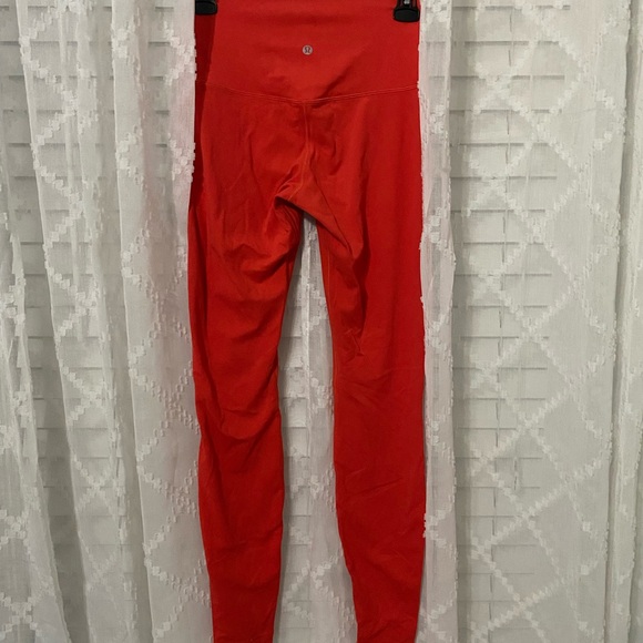 Red Lululemon Align Leggings - Picture 4 of 6